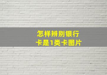 怎样辨别银行卡是1类卡图片