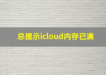 总提示icloud内存已满