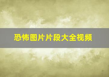 恐怖图片片段大全视频