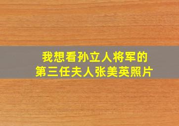 我想看孙立人将军的第三任夫人张美英照片