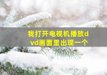 我打开电视机播放dvd画面里出现一个