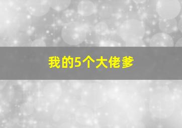 我的5个大佬爹