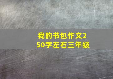 我的书包作文250字左右三年级