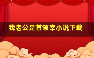 我老公是首领宰小说下载