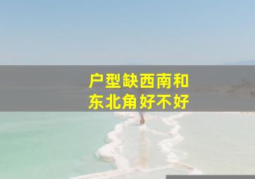 户型缺西南和东北角好不好