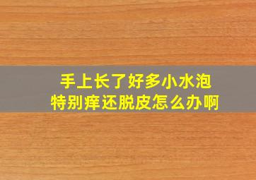 手上长了好多小水泡特别痒还脱皮怎么办啊