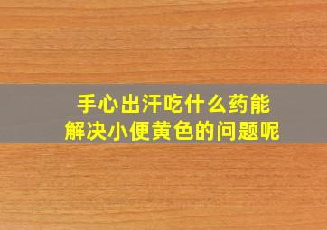 手心出汗吃什么药能解决小便黄色的问题呢