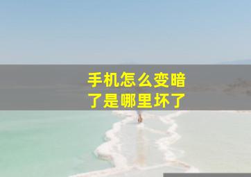 手机怎么变暗了是哪里坏了