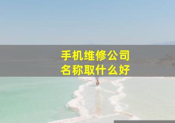 手机维修公司名称取什么好