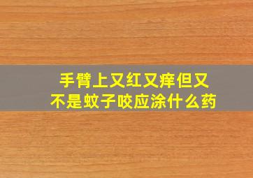 手臂上又红又痒但又不是蚊子咬应涂什么药