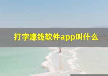 打字赚钱软件app叫什么