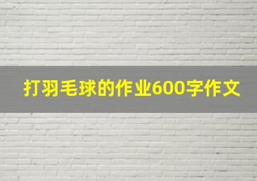 打羽毛球的作业600字作文