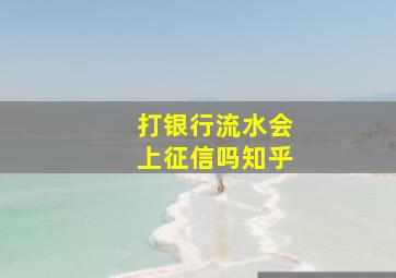 打银行流水会上征信吗知乎