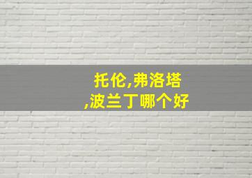 托伦,弗洛塔,波兰丁哪个好