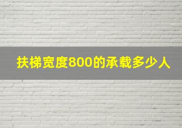 扶梯宽度800的承载多少人