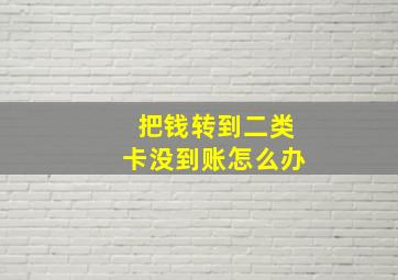 把钱转到二类卡没到账怎么办