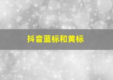 抖音蓝标和黄标