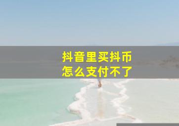 抖音里买抖币怎么支付不了