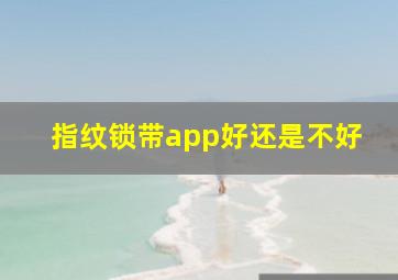 指纹锁带app好还是不好