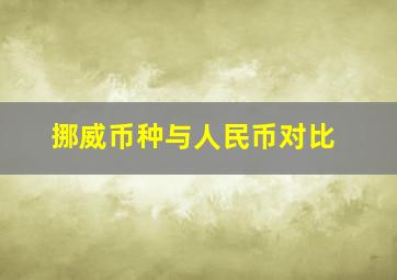 挪威币种与人民币对比