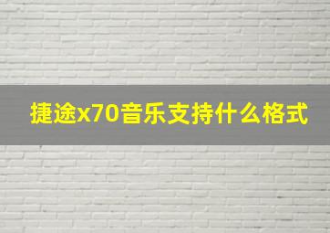 捷途x70音乐支持什么格式