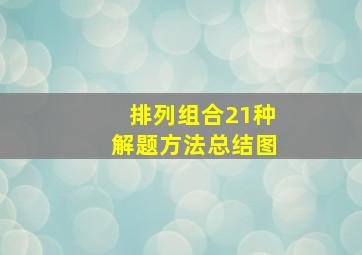 排列组合21种解题方法总结图