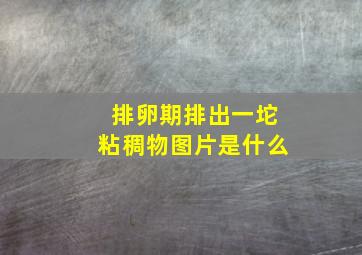 排卵期排出一坨粘稠物图片是什么