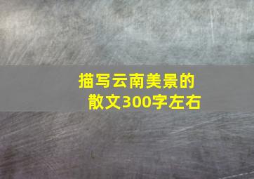 描写云南美景的散文300字左右