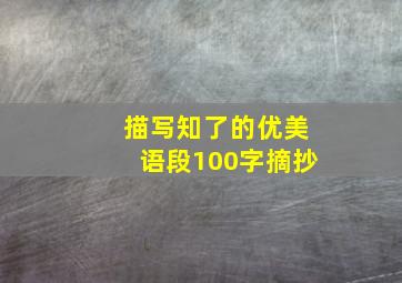 描写知了的优美语段100字摘抄