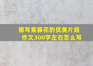 描写紫藤花的优美片段作文300字左右怎么写