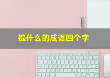 提什么的成语四个字