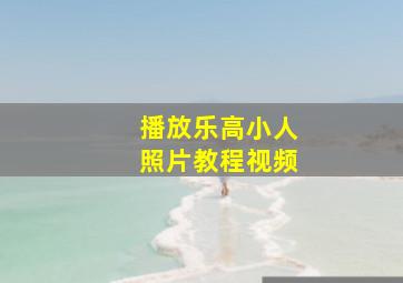 播放乐高小人照片教程视频