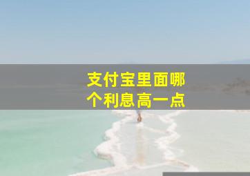 支付宝里面哪个利息高一点