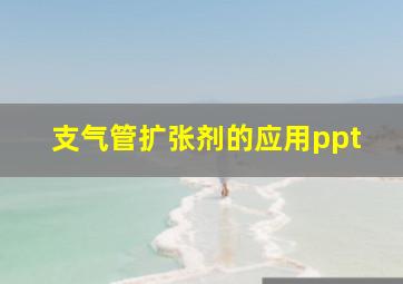 支气管扩张剂的应用ppt