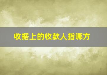 收据上的收款人指哪方