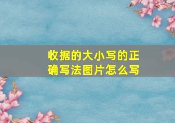 收据的大小写的正确写法图片怎么写