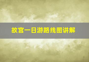 故宫一日游路线图讲解