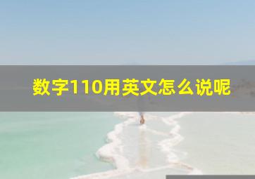 数字110用英文怎么说呢