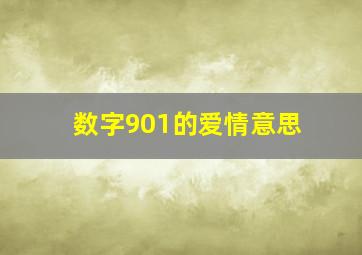 数字901的爱情意思