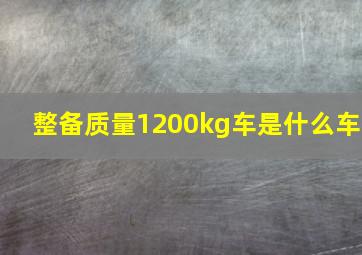 整备质量1200kg车是什么车