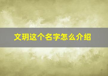 文玥这个名字怎么介绍