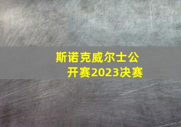 斯诺克威尔士公开赛2023决赛