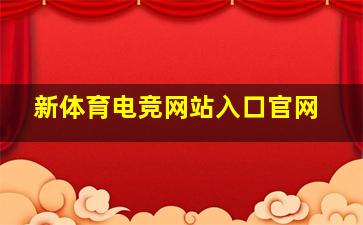 新体育电竞网站入口官网