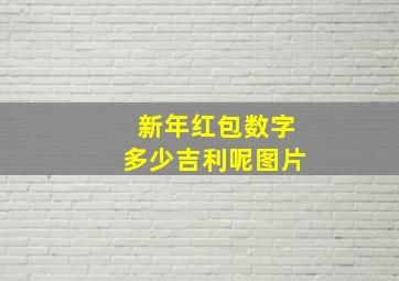 新年红包数字多少吉利呢图片