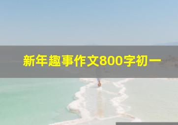 新年趣事作文800字初一