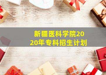 新疆医科学院2020年专科招生计划