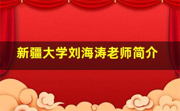 新疆大学刘海涛老师简介