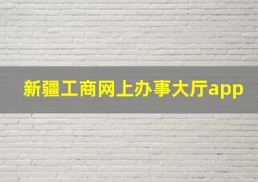 新疆工商网上办事大厅app