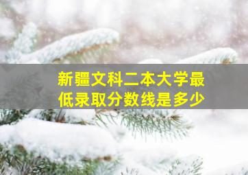 新疆文科二本大学最低录取分数线是多少