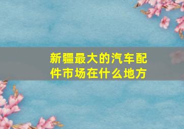 新疆最大的汽车配件市场在什么地方